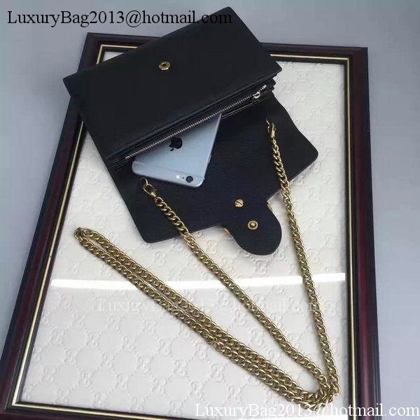 Gucci GG Marmont Leather mini Chain Bag 401232 Black Gucci GG Marmont Leather mini Chain Bag 401232 Black