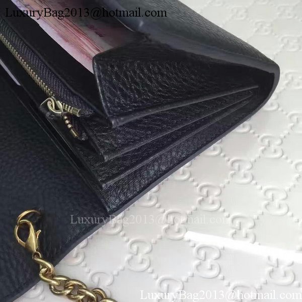 Gucci GG Marmont Leather mini Chain Bag 401232 Black Gucci GG Marmont Leather mini Chain Bag 401232 Black