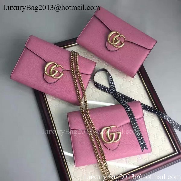 Gucci GG Marmont Leather mini Chain Bag 401232 Pink Gucci GG Marmont Leather mini Chain Bag 401232 Pink