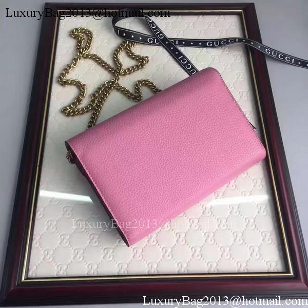Gucci GG Marmont Leather mini Chain Bag 401232 Pink Gucci GG Marmont Leather mini Chain Bag 401232 Pink