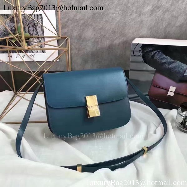 Celine Classic Box Flap Bag Smooth Leather C20447 Blue Celine Classic Box Flap Bag Smooth Leather C20447 Blue