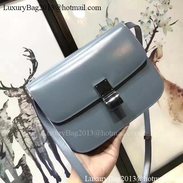 Celine Classic Box Flap Bag Smooth Leather C20447 SkyBlue Celine Classic Box Flap Bag Smooth Leather C20447 SkyBlue