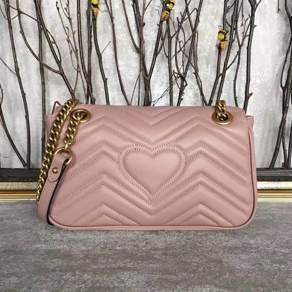 Gucci GG Marmont Sheenskin Shoulder Bag 443497A Light Pink Gucci GG Marmont Sheenskin Shoulder Bag 443497A Light Pink