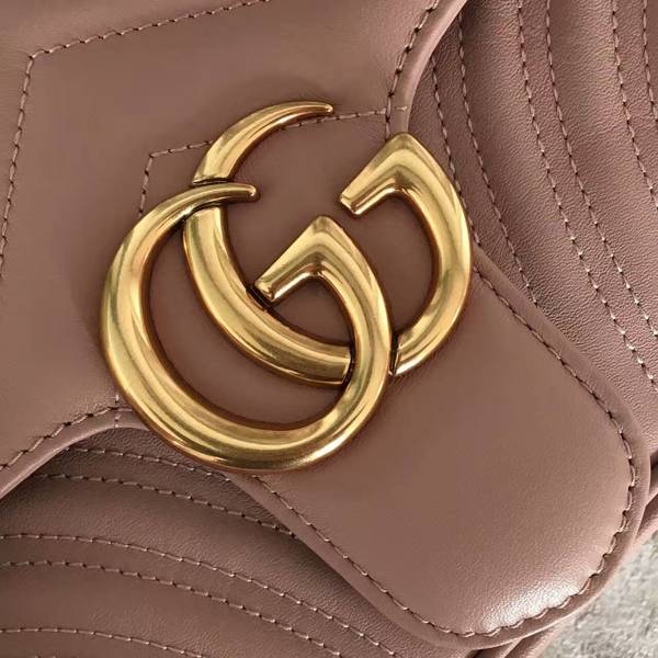 Gucci GG Marmont Sheenskin Shoulder Bag 443497A Light Pink Gucci GG Marmont Sheenskin Shoulder Bag 443497A Light Pink