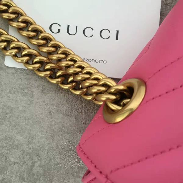 Gucci GG Marmont Sheenskin Shoulder Bag 443497A Pink Gucci GG Marmont Sheenskin Shoulder Bag 443497A Pink