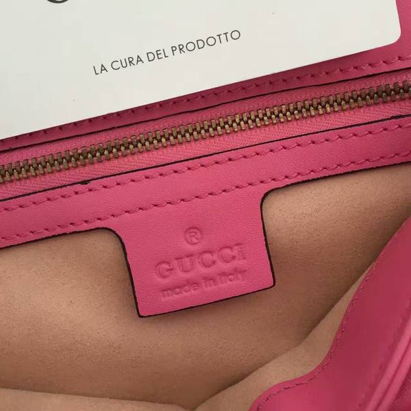 Gucci GG Marmont Sheenskin Shoulder Bag 443497A Pink Gucci GG Marmont Sheenskin Shoulder Bag 443497A Pink