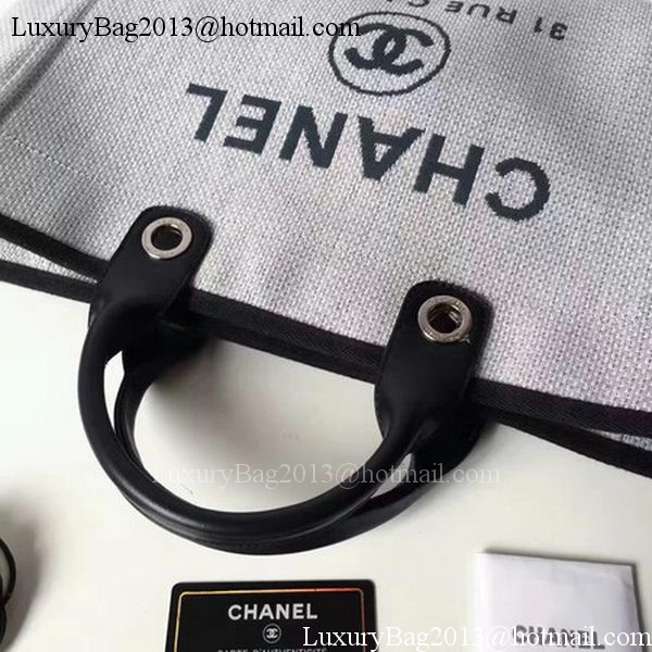 Chanel Large Canvas Tote Shopping Bag CHA1679 Grey Chanel Large Canvas Tote Shopping Bag CHA1679 Grey