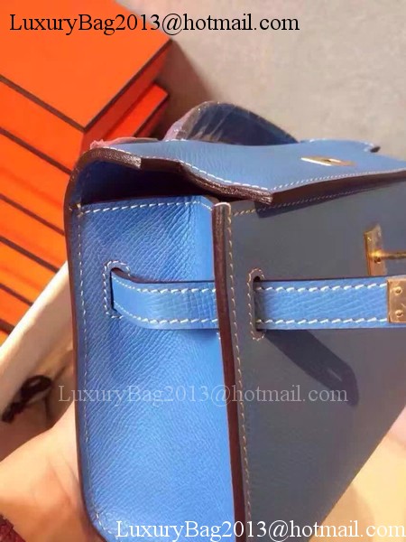 Hermes Kelly 22cm Tote Bag Original Leather KL22 Blue Hermes Kelly 22cm Tote Bag Original Leather KL22 Blue