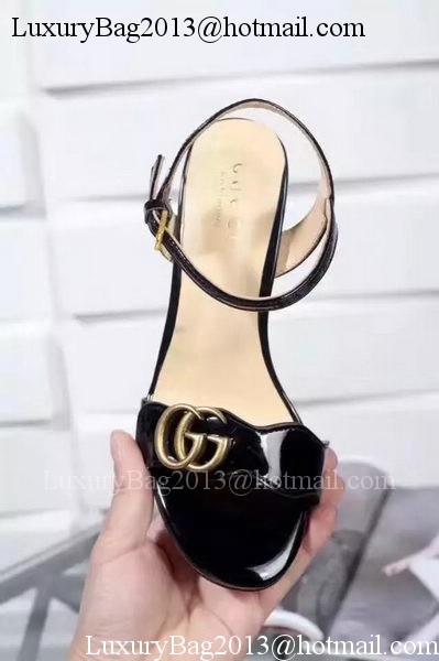 Gucci 80mm Sandal Patent Leather GG1139 Black Gucci 80mm Sandal Patent Leather GG1139 Black