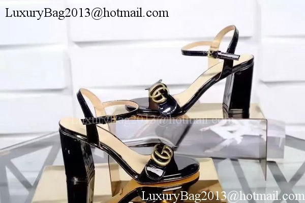 Gucci 80mm Sandal Patent Leather GG1139 Black Gucci 80mm Sandal Patent Leather GG1139 Black