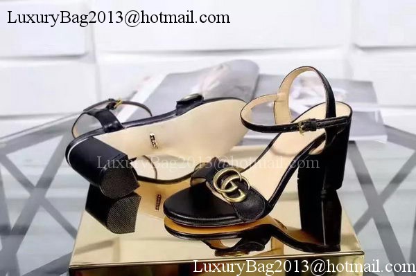 Gucci 80mm Sandal Sheepskin Leather GG1139 Black Gucci 80mm Sandal Sheepskin Leather GG1139 Black