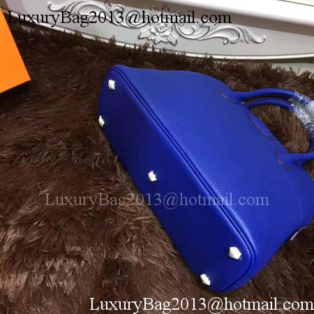 Hermes Bolide 31CM Calfskin Leather Tote Bag B3302 Royal Hermes Bolide 31CM Calfskin Leather Tote Bag B3302 Royal