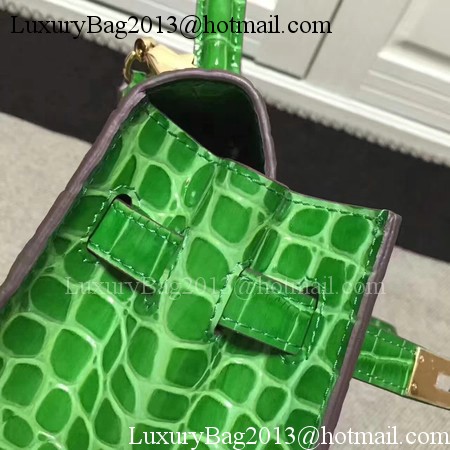 Hermes Kelly 28cm Shoulder Bag Croco Leather K28 Green Hermes Kelly 28cm Shoulder Bag Croco Leather K28 Green