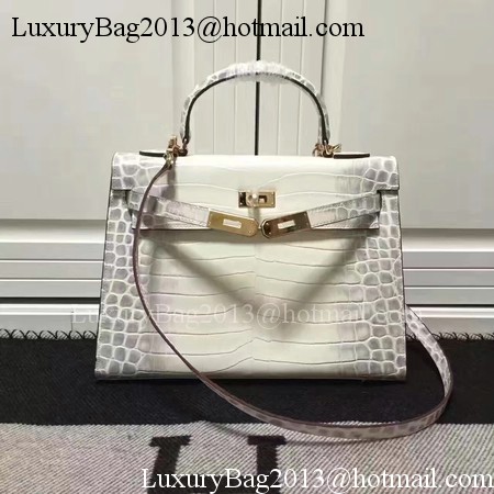 Hermes Kelly 28cm Shoulder Bag Croco Leather K28 OffWhite Hermes Kelly 28cm Shoulder Bag Croco Leather K28 OffWhite