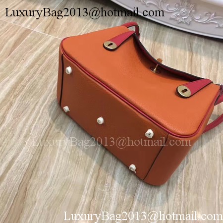 Hermes Lindy 30CM Original Leather Shoulder Bag LD30 Orange&Red Hermes Lindy 30CM Original Leather Shoulder Bag LD30 Orange&Red