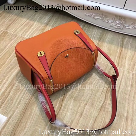 Hermes Lindy 30CM Original Leather Shoulder Bag LD30 Orange&Red Hermes Lindy 30CM Original Leather Shoulder Bag LD30 Orange&Red