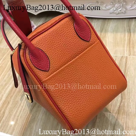 Hermes Lindy 30CM Original Leather Shoulder Bag LD30 Orange&Red Hermes Lindy 30CM Original Leather Shoulder Bag LD30 Orange&Red