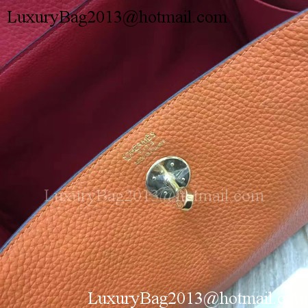 Hermes Lindy 30CM Original Leather Shoulder Bag LD30 Orange&Red Hermes Lindy 30CM Original Leather Shoulder Bag LD30 Orange&Red