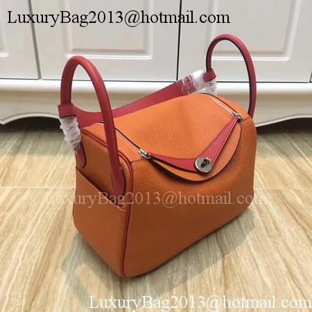 Hermes Lindy 30CM Original Leather Shoulder Bag LD30 Orange&Red Hermes Lindy 30CM Original Leather Shoulder Bag LD30 Orange&Red