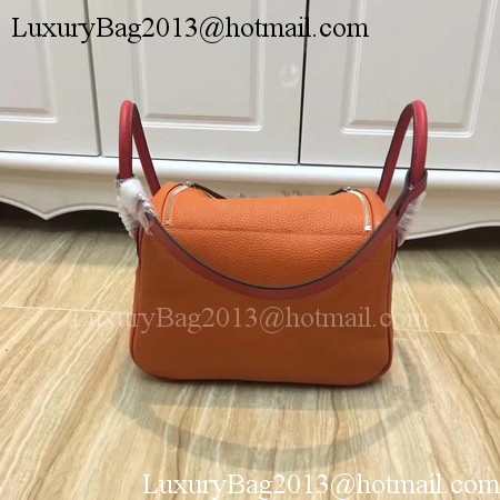 Hermes Lindy 30CM Original Leather Shoulder Bag LD30 Orange&Red Hermes Lindy 30CM Original Leather Shoulder Bag LD30 Orange&Red