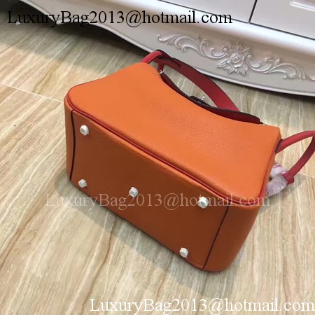 Hermes Lindy 30CM Original Leather Shoulder Bag LD30 Orange&Red Hermes Lindy 30CM Original Leather Shoulder Bag LD30 Orange&Red
