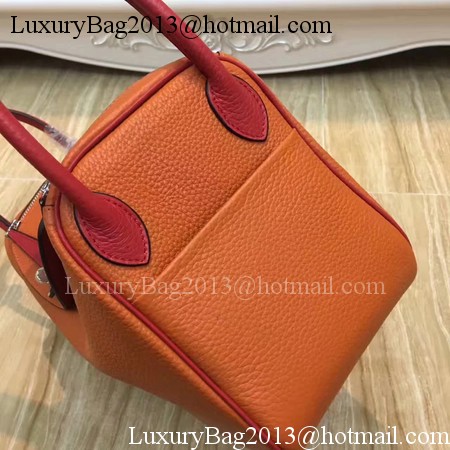 Hermes Lindy 30CM Original Leather Shoulder Bag LD30 Orange&Red Hermes Lindy 30CM Original Leather Shoulder Bag LD30 Orange&Red