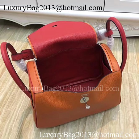 Hermes Lindy 30CM Original Leather Shoulder Bag LD30 Orange&Red Hermes Lindy 30CM Original Leather Shoulder Bag LD30 Orange&Red