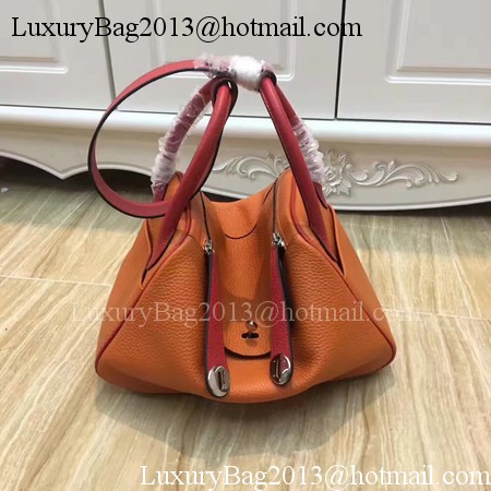 Hermes Lindy 30CM Original Leather Shoulder Bag LD30 Orange&Red Hermes Lindy 30CM Original Leather Shoulder Bag LD30 Orange&Red