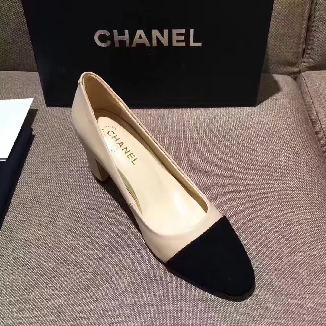 Chanel Pump Leather CH2146 Apricot Chanel Pump Leather CH2146 Apricot
