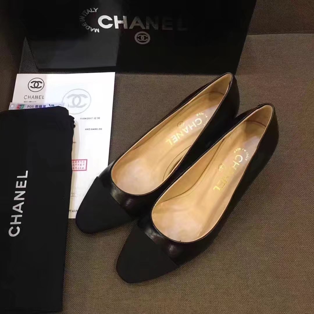 Chanel Pump Leather CH2146 Black Chanel Pump Leather CH2146 Black