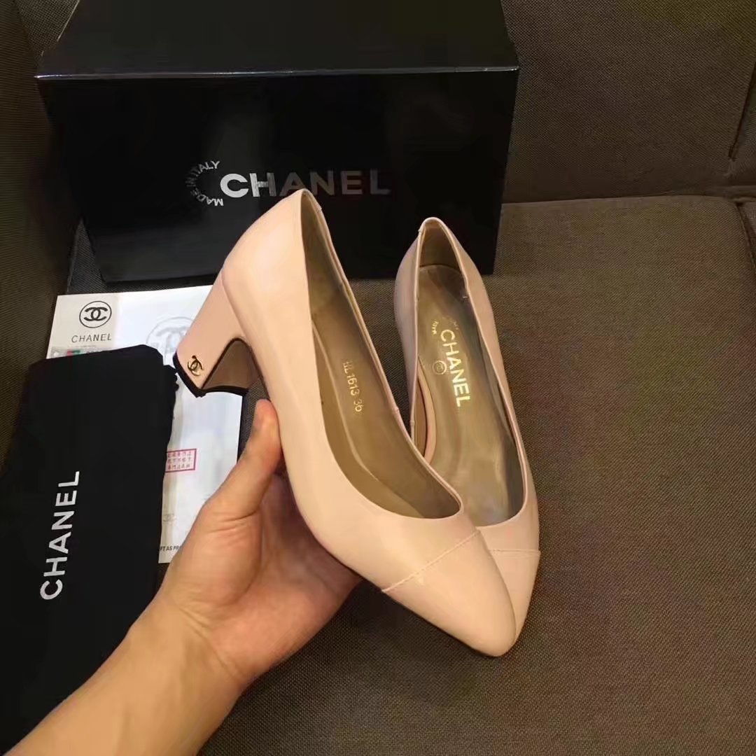 Chanel Pump Leather CH2146 Light Pink Chanel Pump Leather CH2146 Light Pink