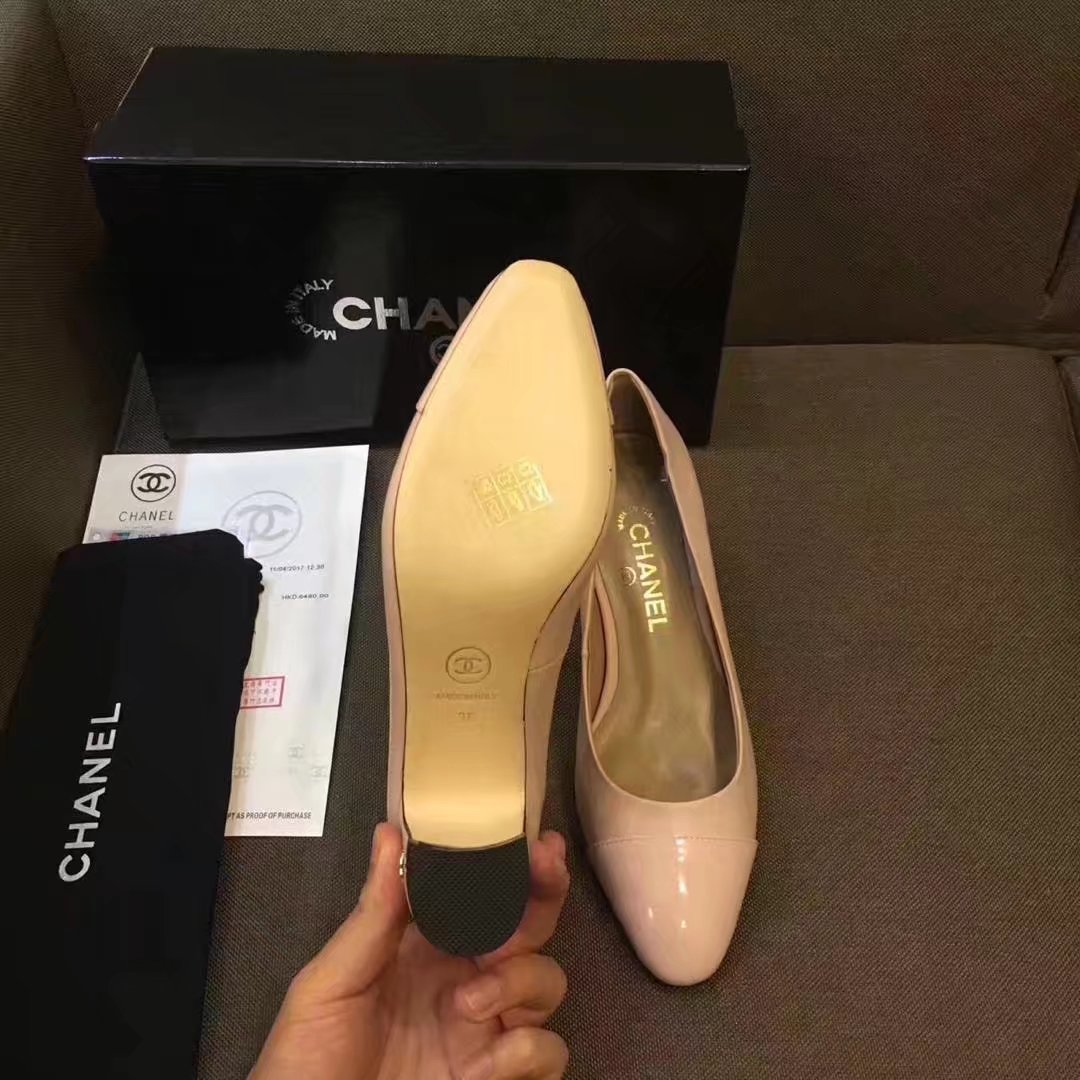 Chanel Pump Leather CH2146 Light Pink Chanel Pump Leather CH2146 Light Pink