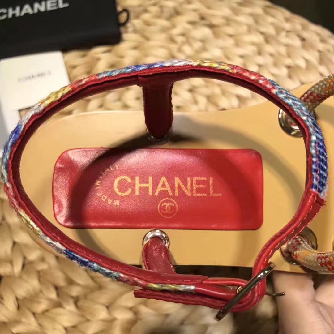 Chanel Sandal Leather CH2143 Red Chanel Sandal Leather CH2143 Red