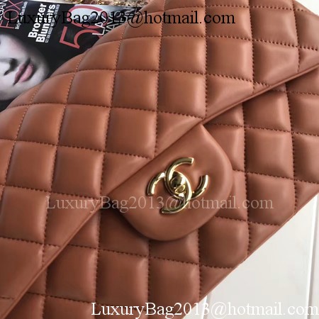 Chanel 2.55 Series Flap Bags Brown Original Sheepskin A1112 Gold Chanel 2.55 Series Flap Bags Brown Original Sheepskin A1112 Gold