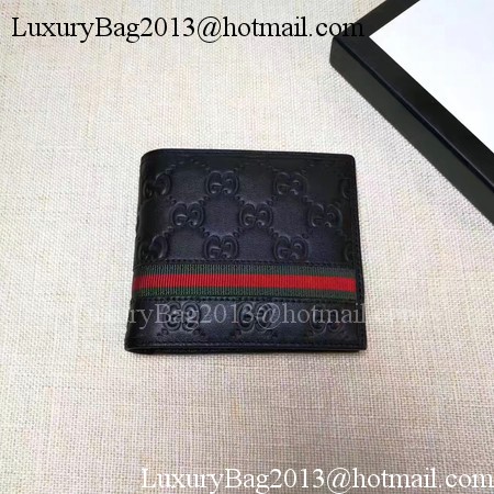 Gucci Bi-Fold GG Leather Wallet 138042 Black Gucci Bi-Fold GG Leather Wallet 138042 Black