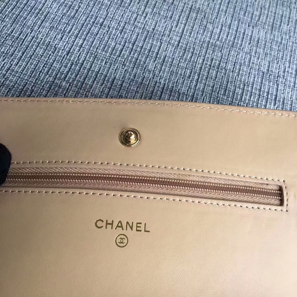 Chanel WOC Flap Bag Camel Original Sheepskin Leather 33814 Glod Chanel WOC Flap Bag Camel Original Sheepskin Leather 33814 Glod