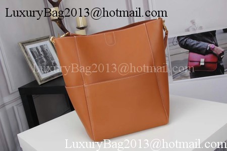 CELINE Sangle Seau Bag in Smooth Leather C3371 Brown CELINE Sangle Seau Bag in Smooth Leather C3371 Brown