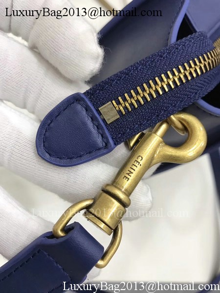 Celine Luggage Nano Tote Bag Original Leather CC3560 Blue Celine Luggage Nano Tote Bag Original Leather CC3560 Blue