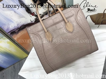 Celine Luggage Phantom Tote Bag Croco Leather CT3372 Apricot Celine Luggage Phantom Tote Bag Croco Leather CT3372 Apricot