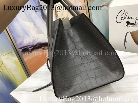 Celine Luggage Phantom Tote Bag Croco Leather CT3372 Grey Celine Luggage Phantom Tote Bag Croco Leather CT3372 Grey