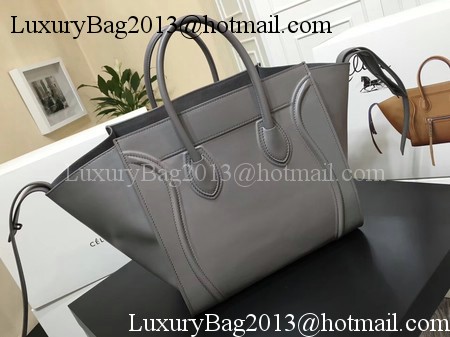 Celine Luggage Phantom Tote Bag Smooth Leather CT3372 Grey Celine Luggage Phantom Tote Bag Smooth Leather CT3372 Grey