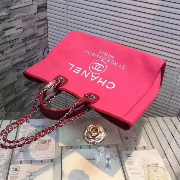 Chanel Large Canvas Tote Shopping Bag CNA1679 Pink Chanel Large Canvas Tote Shopping Bag CNA1679 Pink