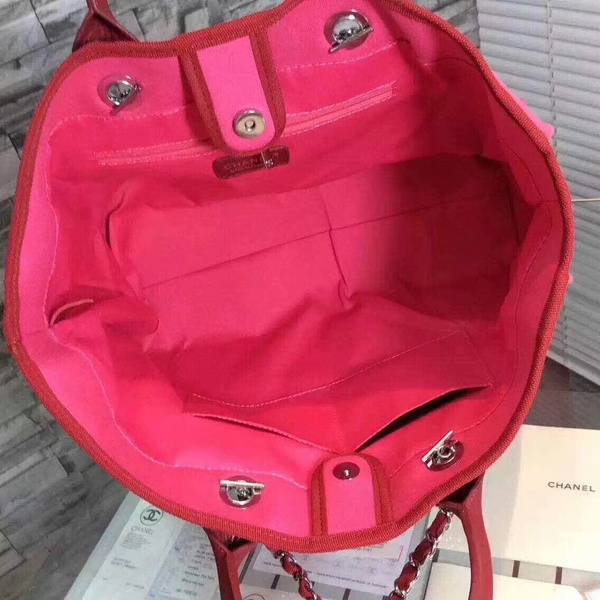 Chanel Large Canvas Tote Shopping Bag CNA1679 Pink Chanel Large Canvas Tote Shopping Bag CNA1679 Pink