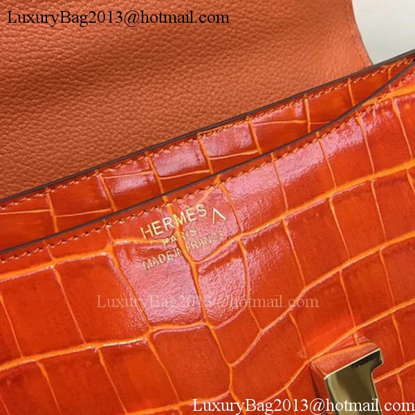 Hermes Constance Bag Croco Leather H9978C Orange Hermes Constance Bag Croco Leather H9978C Orange