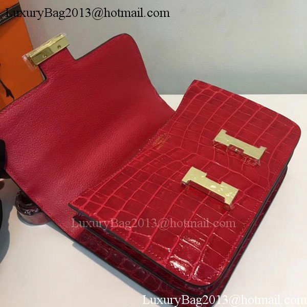 Hermes Constance Bag Croco Leather H9978C Red Hermes Constance Bag Croco Leather H9978C Red