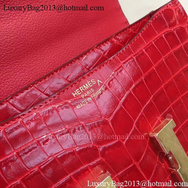 Hermes Constance Bag Croco Leather H9978C Red Hermes Constance Bag Croco Leather H9978C Red