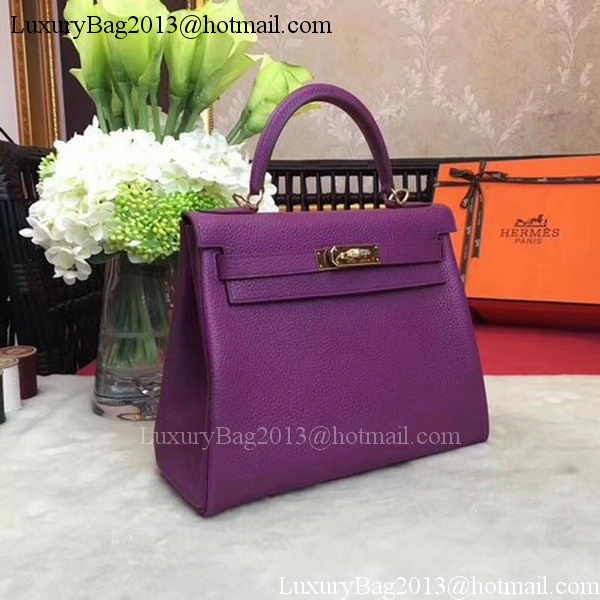 Hermes Kelly 32cm Shoulder Bag TOGO Leather KY32 Purple Hermes Kelly 32cm Shoulder Bag TOGO Leather KY32 Purple