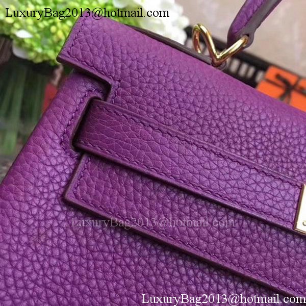 Hermes Kelly 32cm Shoulder Bag TOGO Leather KY32 Purple Hermes Kelly 32cm Shoulder Bag TOGO Leather KY32 Purple