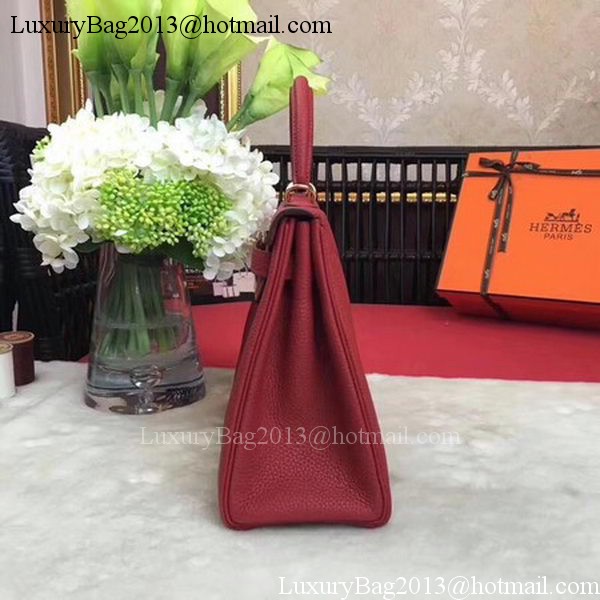 Hermes Kelly 32cm Shoulder Bag TOGO Leather KY32 Red Hermes Kelly 32cm Shoulder Bag TOGO Leather KY32 Red