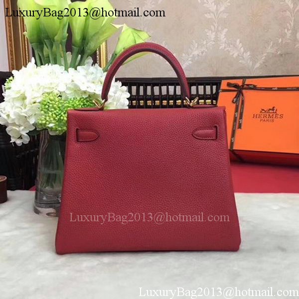 Hermes Kelly 32cm Shoulder Bag TOGO Leather KY32 Red Hermes Kelly 32cm Shoulder Bag TOGO Leather KY32 Red